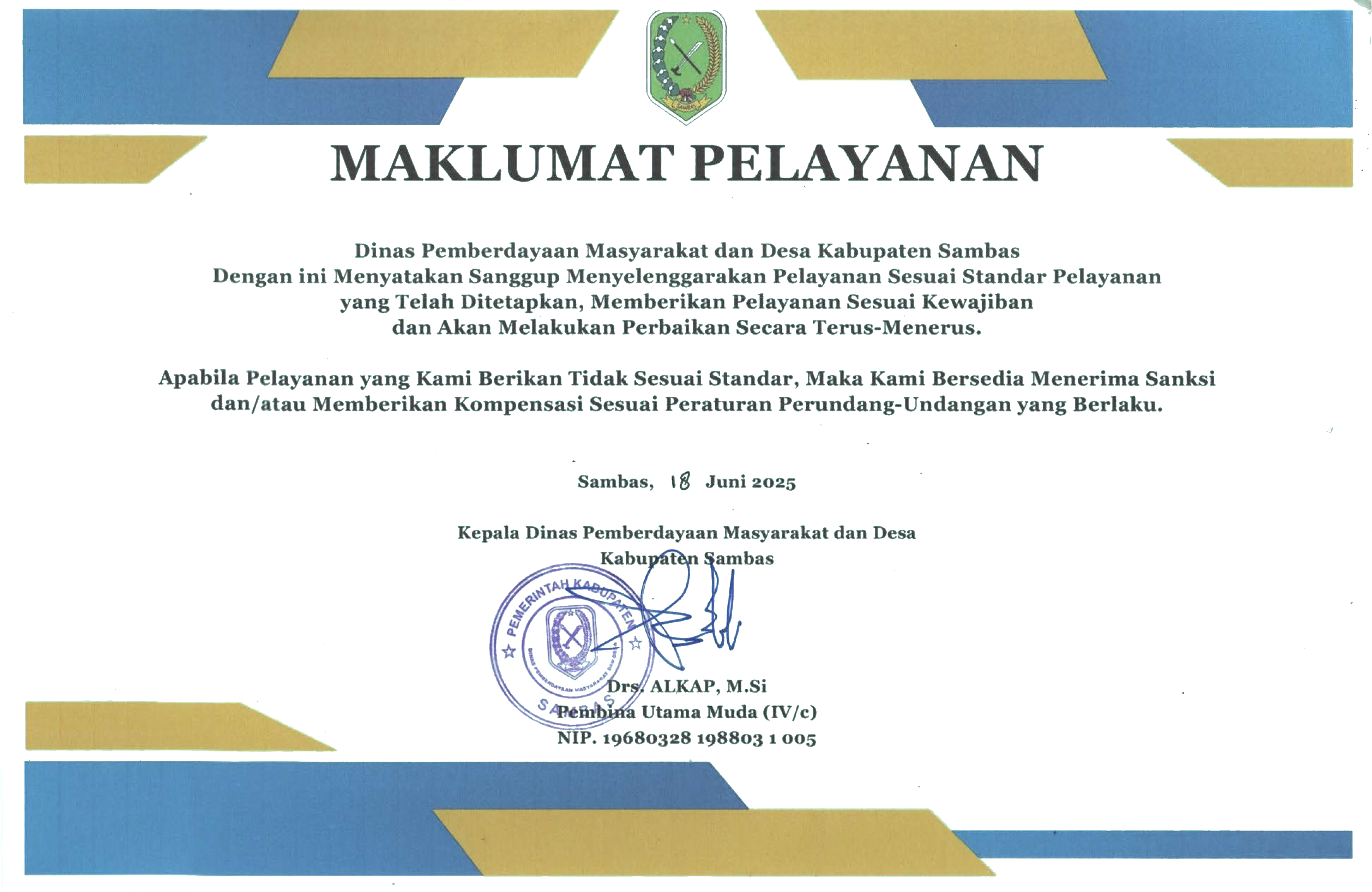 Maklumat Pelayanan